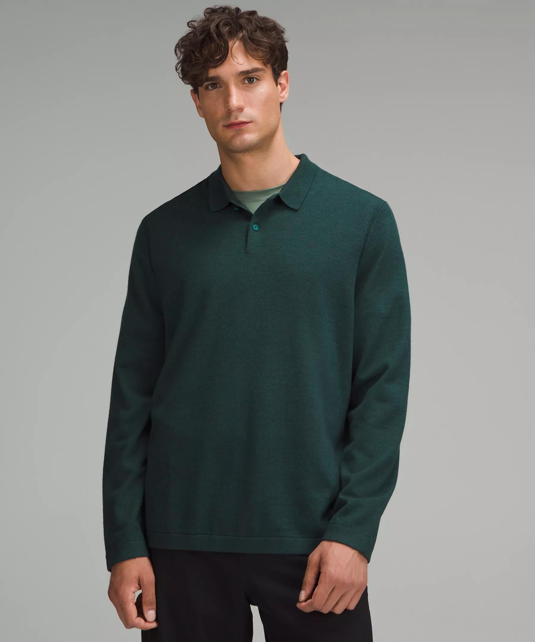 New Venture Long-Sleeve Knit Polo Shirt Product Image