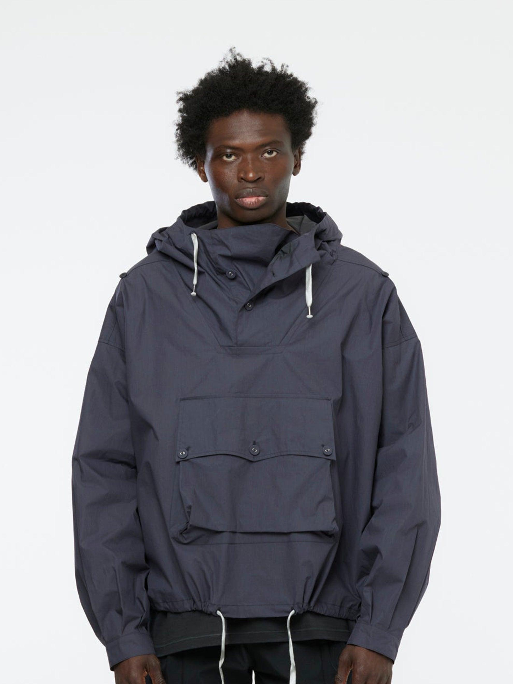 Hooded Pullover Sports Jacket (Washed Black) Product Image