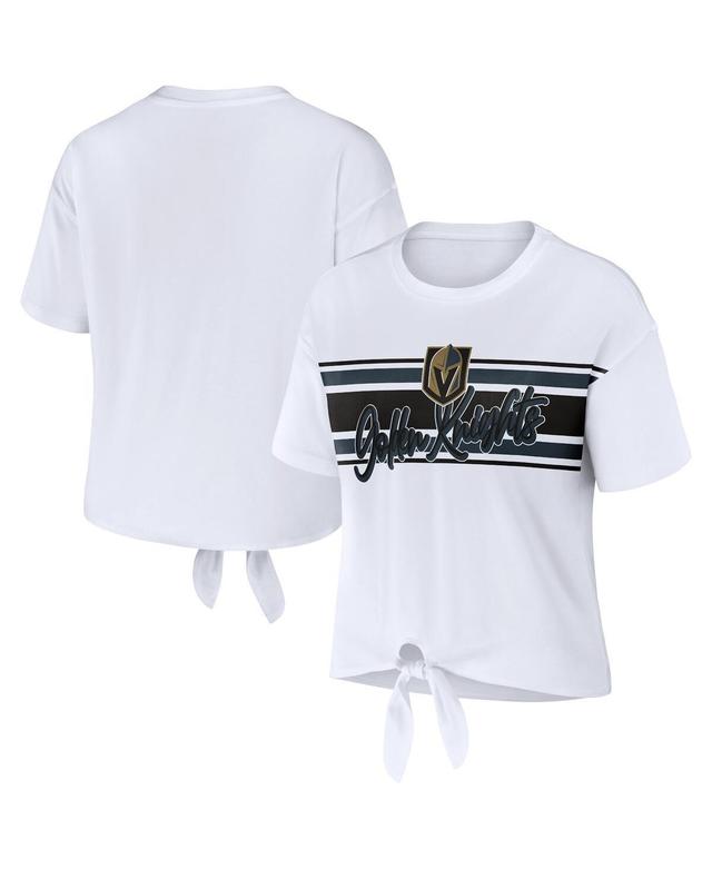 Womens Wear by Erin Andrews White Vegas Golden Knights Front Knot T-shirt Product Image