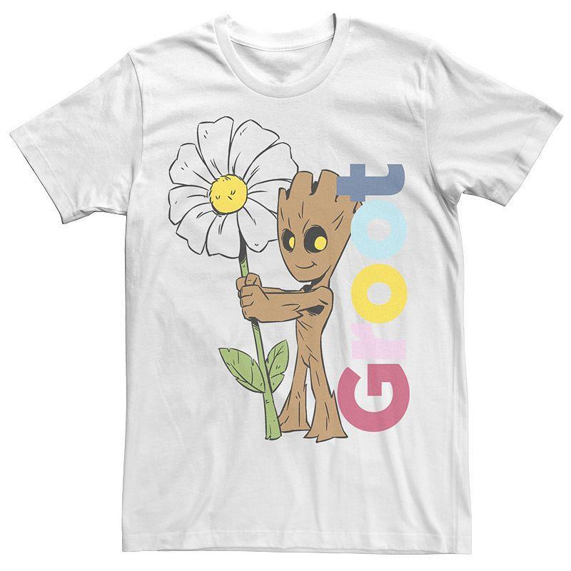 Mens Marvel Guardians Of The Galaxy Groot Flower Portrait Tee Product Image