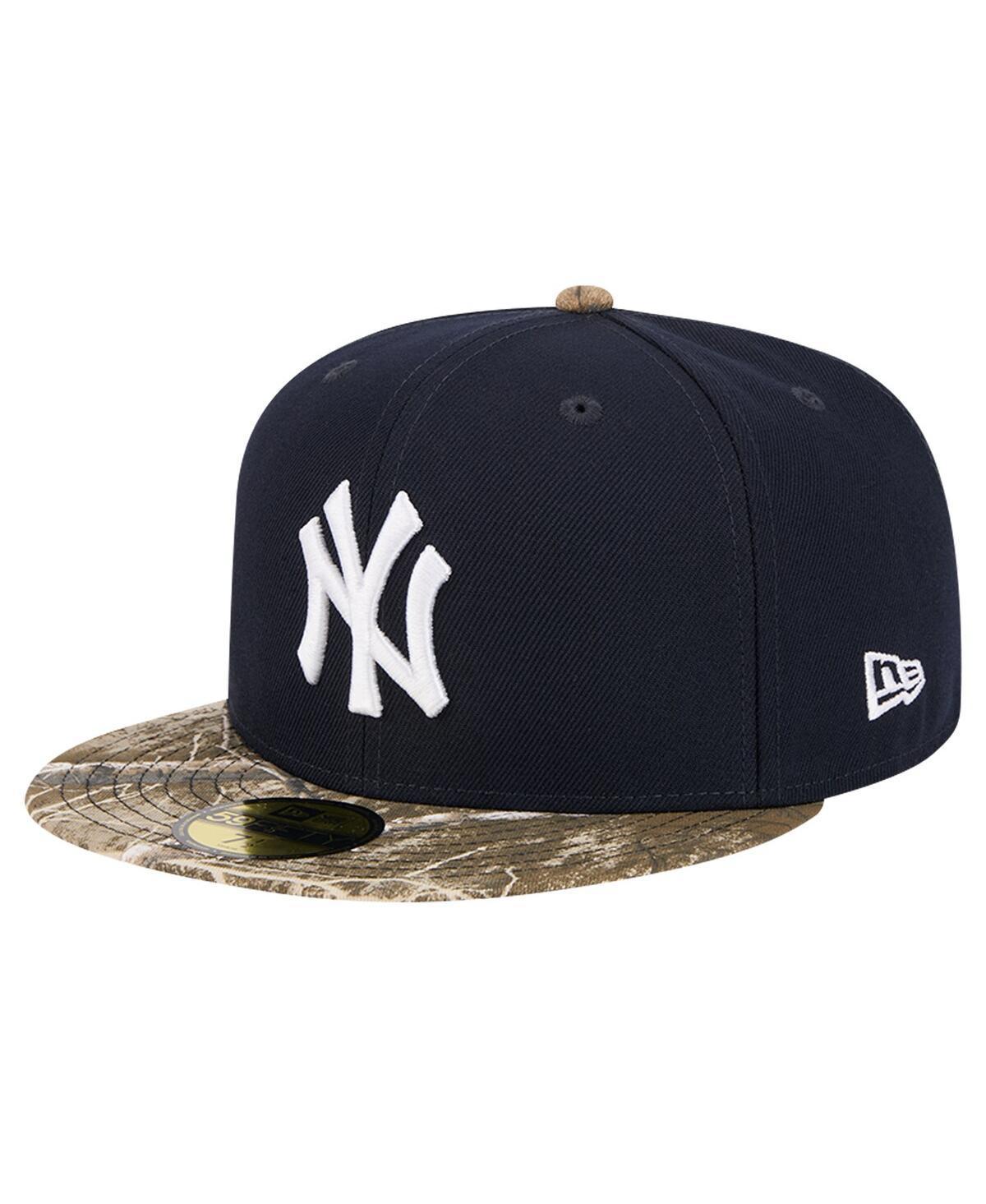 New Era Mens Navy New York Yankees Realtree Camo 59FIFTY Fitted Hat Product Image