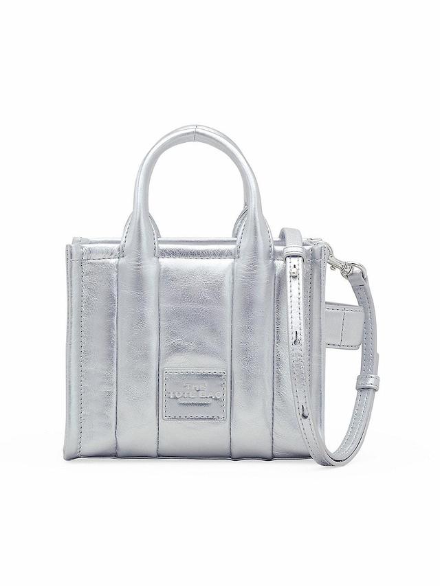 Marc Jacobs The Metallic Leather Crossbody Tote Bag Handbags Product Image