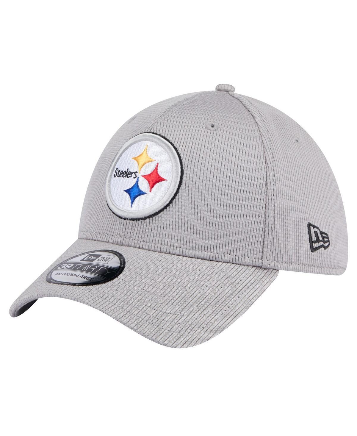 Mens New Era Gray Pittsburgh Steelers Active 39THIRTY Flex Hat Product Image