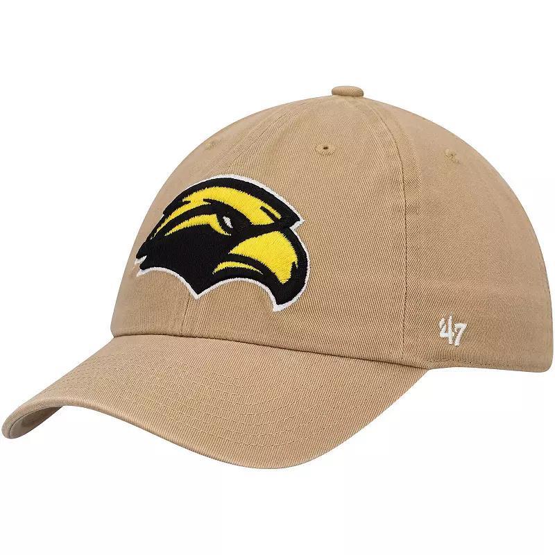 Mens 47 Khaki Southern Miss Golden Eagles Clean Up Adjustable Hat Product Image