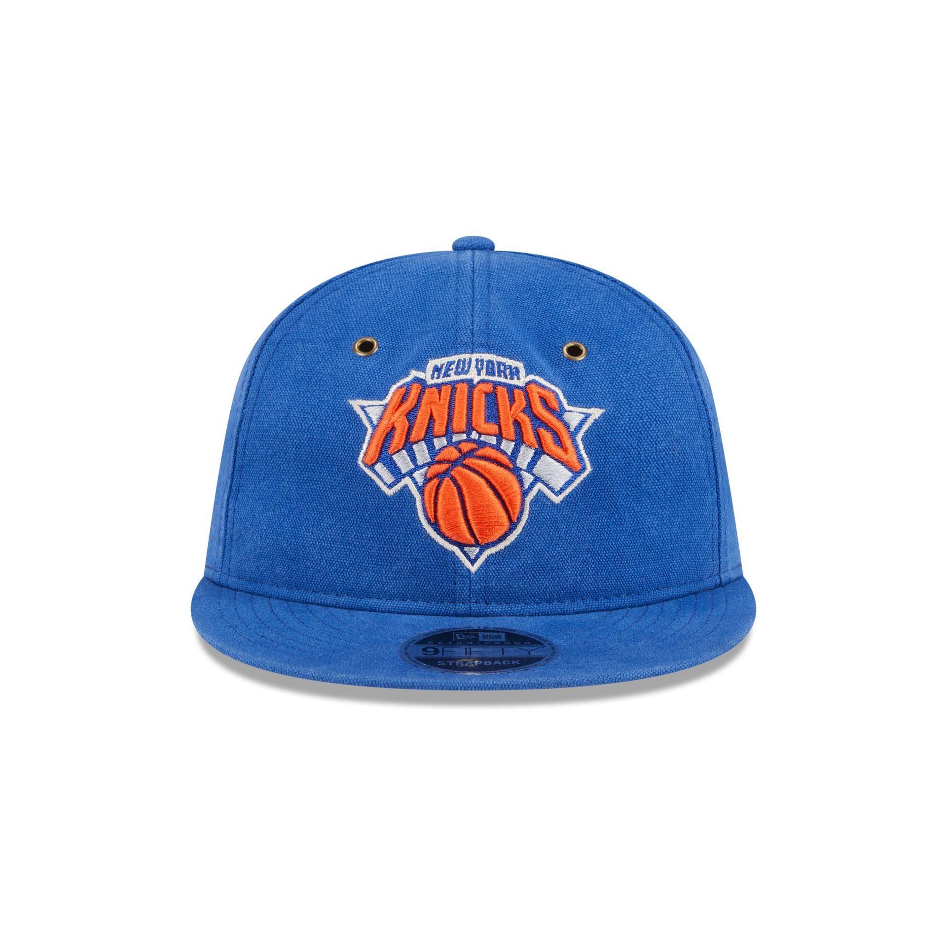 New York Knicks Cotton Canvas Retro Crown 9FIFTY Adjustable Hat Male Product Image