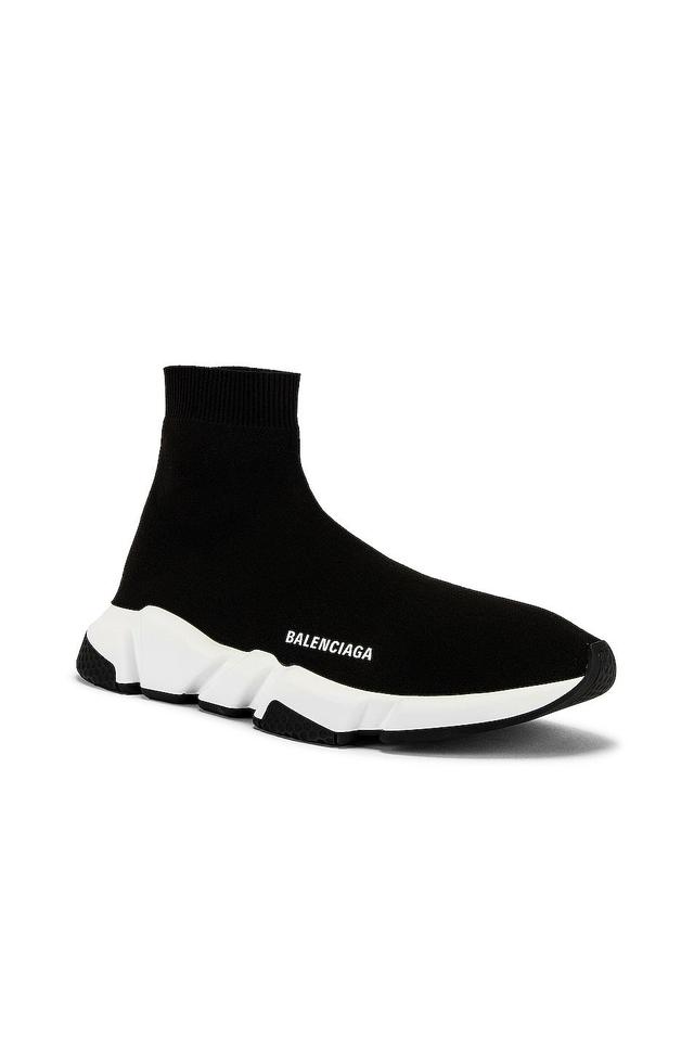 Balenciaga Speed Light Knit Sneaker in Black & White - Black. Size 40 (also in ). Product Image