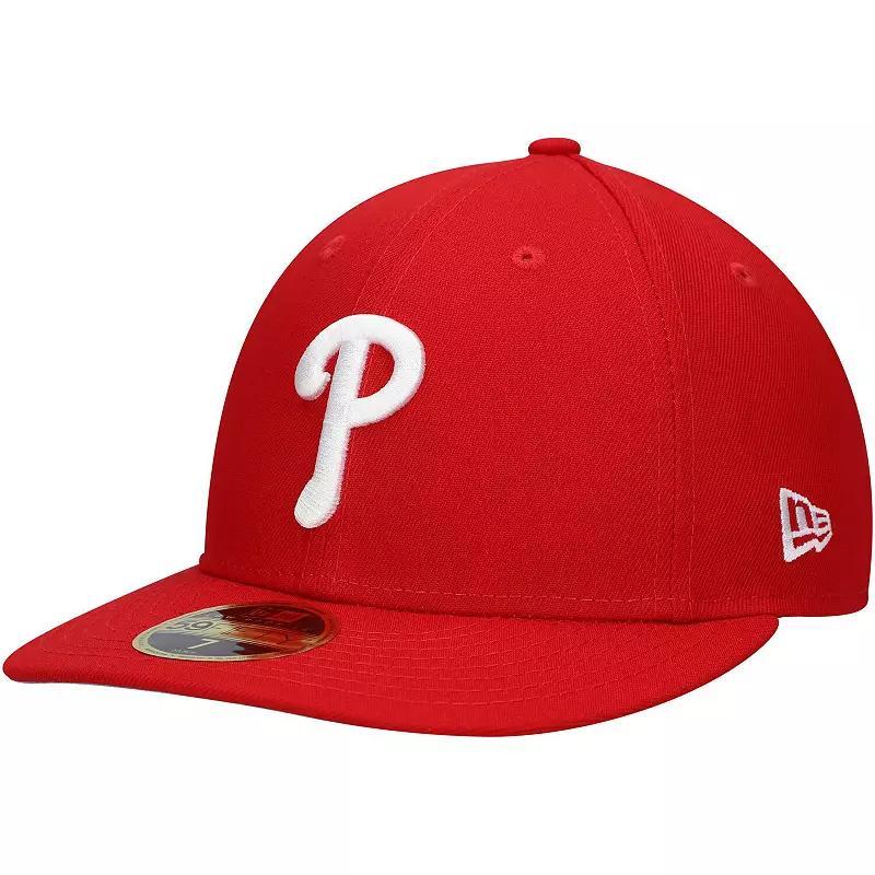 Mens New Era Scarlet Philadelphia Phillies Low Profile 59FIFTY Fitted Hat Product Image