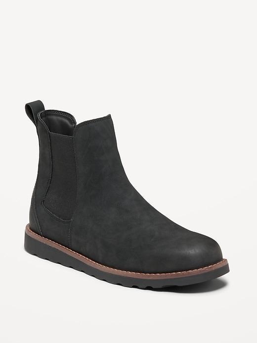 Faux-Leather Chelsea Boots Product Image