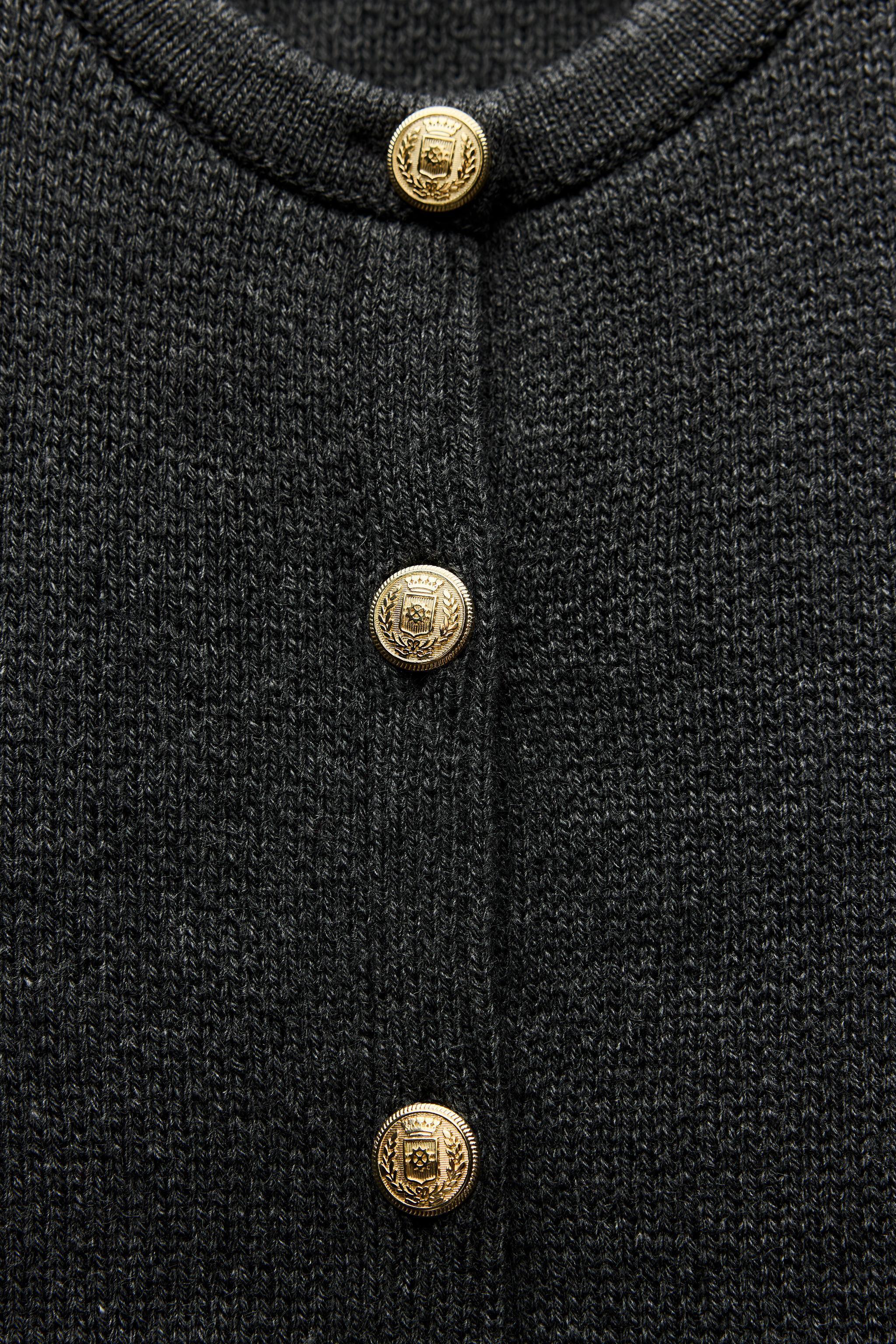 GOLDEN BUTTON KNIT CARDIGAN Product Image