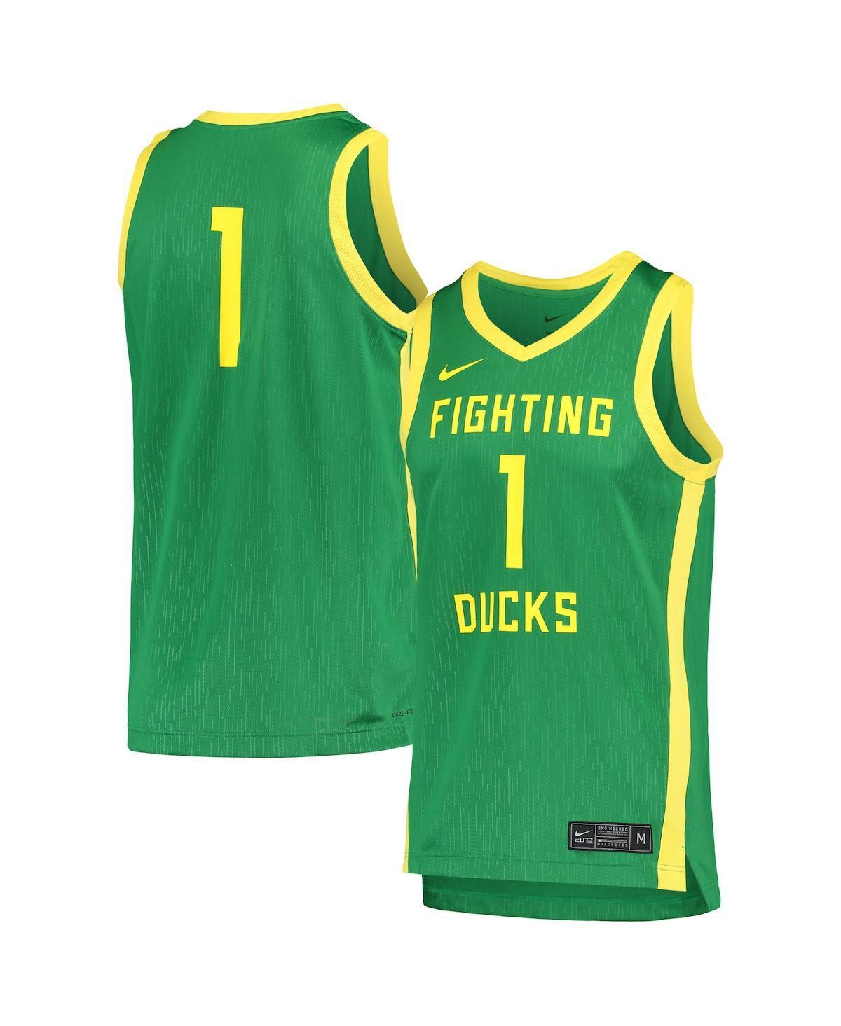 Mens Nike #1 Green Oregon Ducks Replica Basketball Jersey - Green Product Image