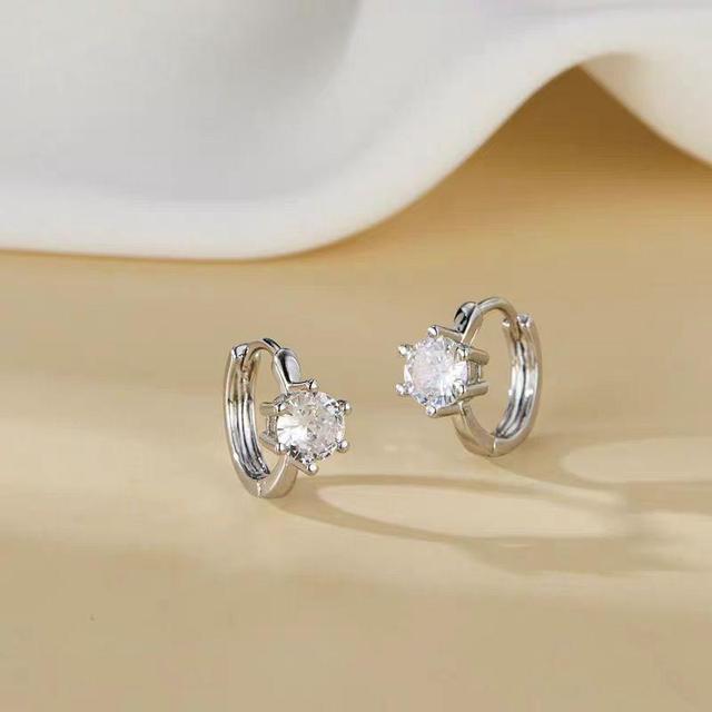 Rhinestone Alloy Huggie Earring Product Image