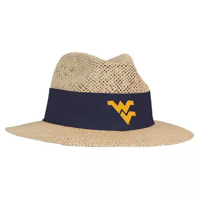 Mens Ahead Tan West Virginia Mountaineers Wellington Gambler Straw Hat Product Image