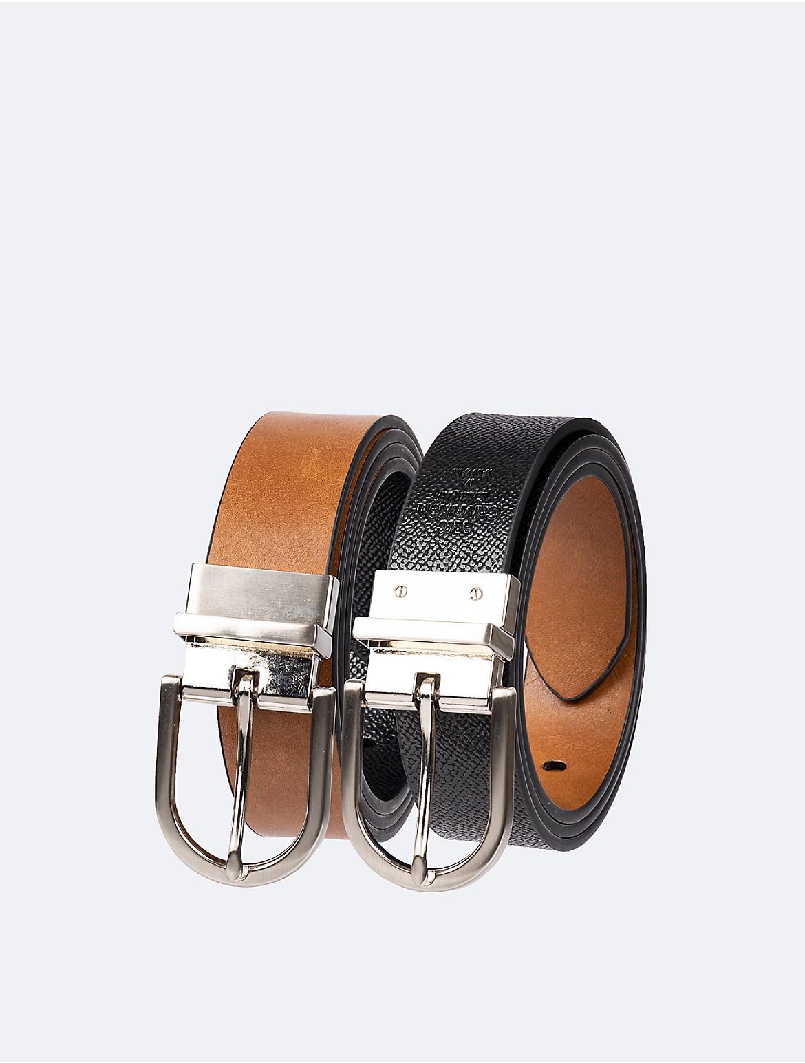 Calvin Klein Womens Reversible Round Buckle Belt - Multi - M Product Image