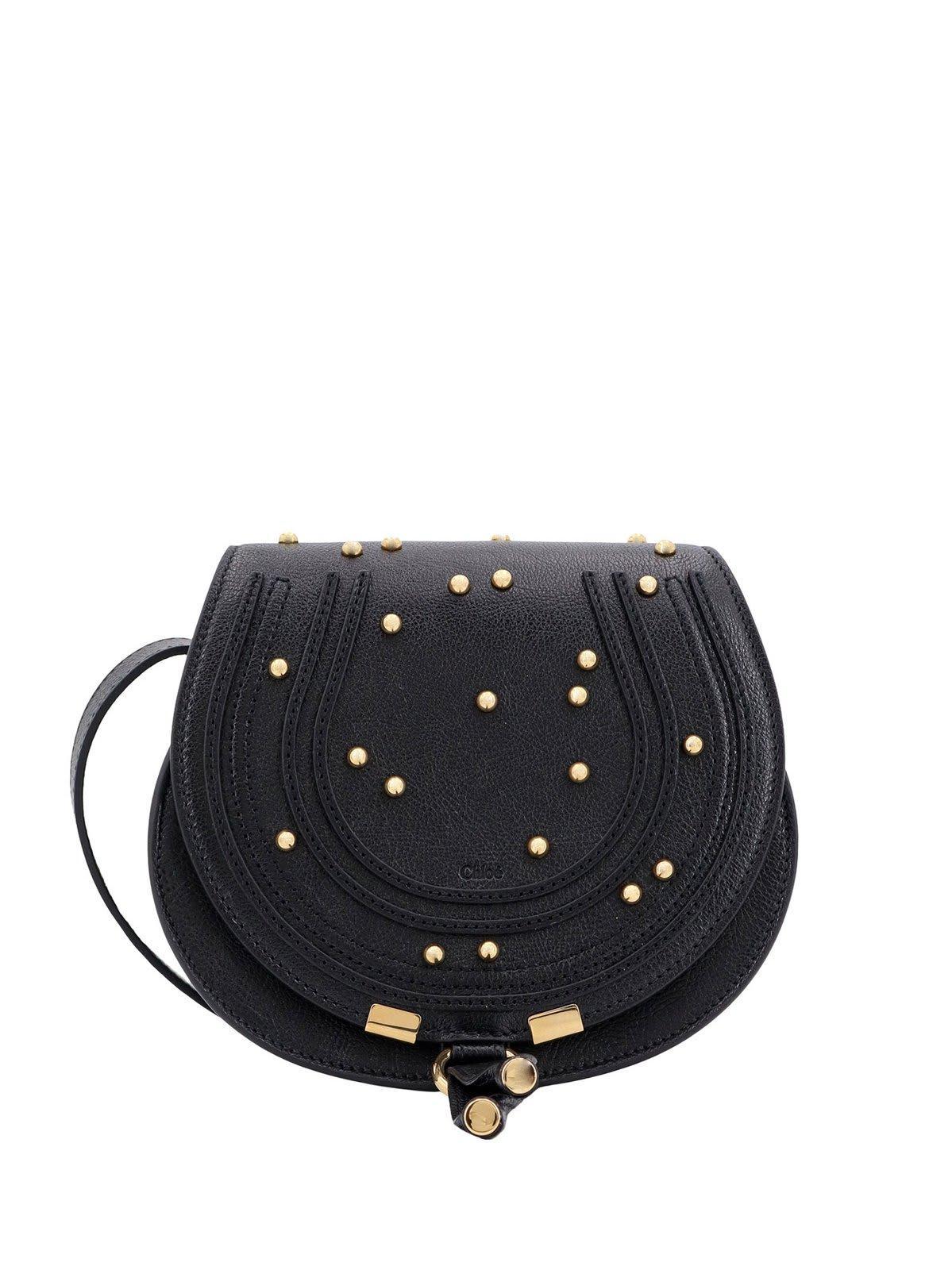 Small Marcie Saddle Bag In Black Product Image