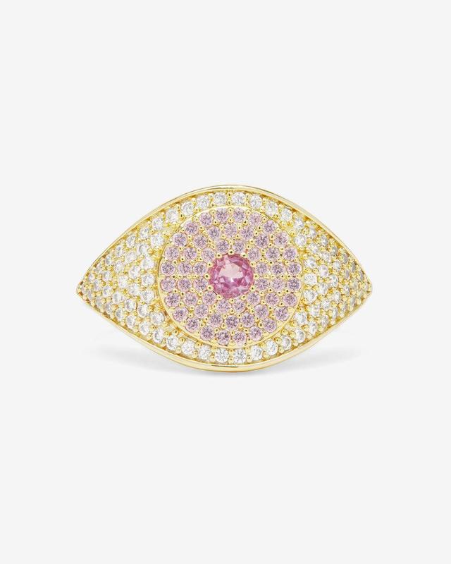 Rose Evil Eye Ring - Gold|Pink Sapphire Product Image