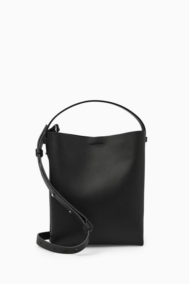 MINI FOLDED CROSSBODY SHOPPER - LEATHER Product Image