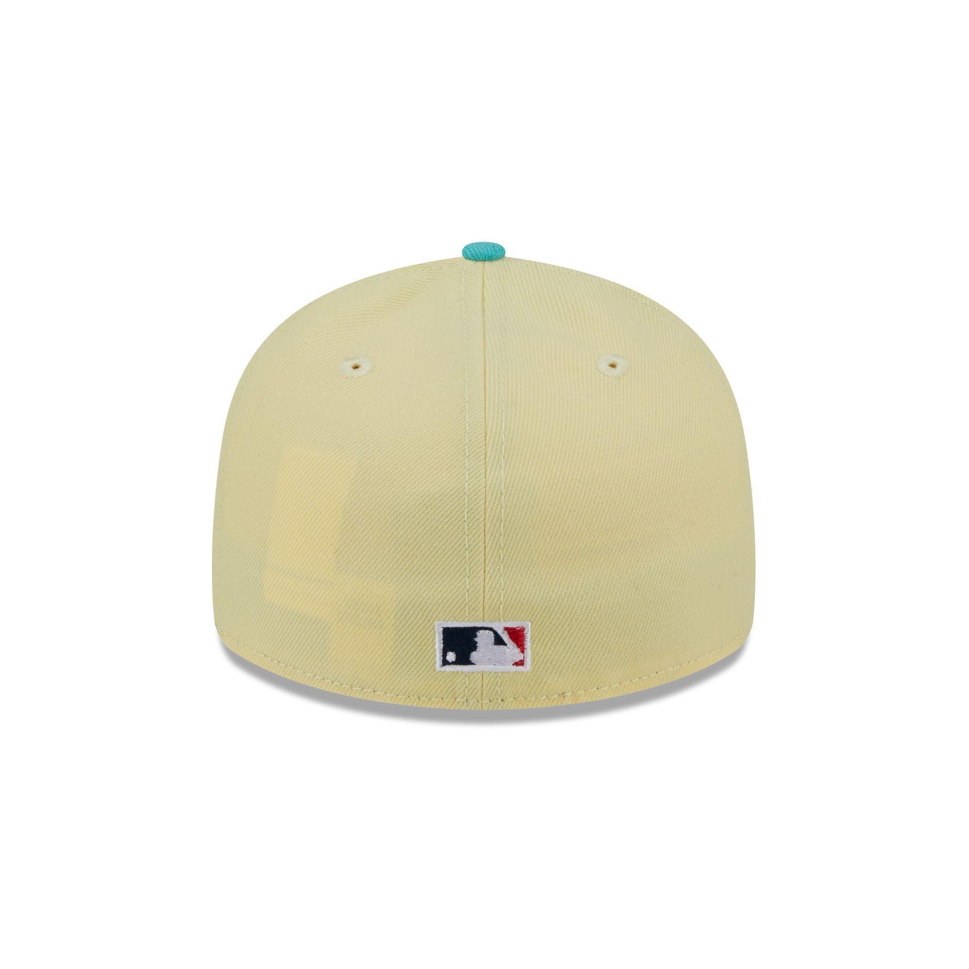 Atlanta Braves Soft Yellow Low Profile 59FIFTY Fitted Hat Male Product Image