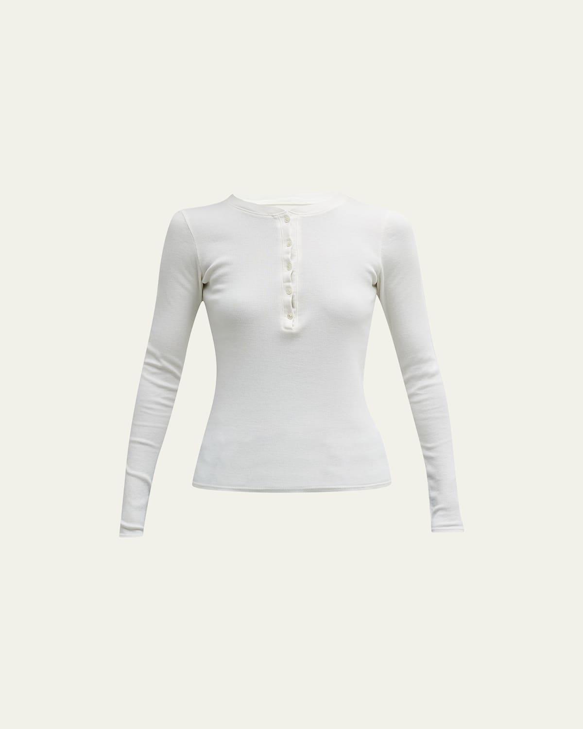 Womens Jordan Henley Long-Sleeve T-Shirt Product Image