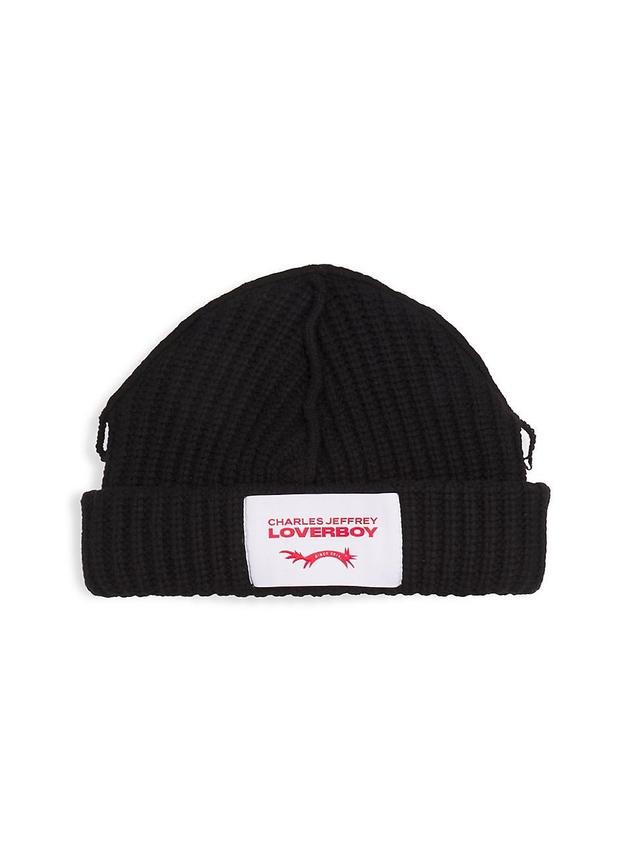 Mens Logo Patch Wool-Blend Beanie Product Image