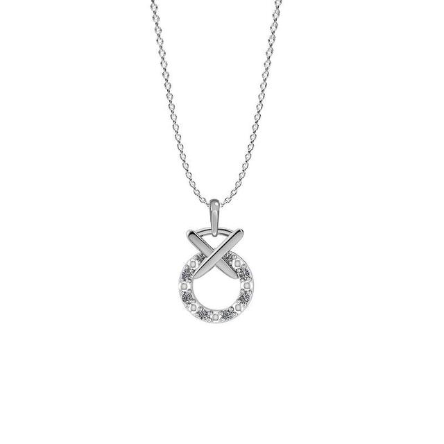 Sterling Silver Diamond Accent Pendant Necklace, Womens Product Image