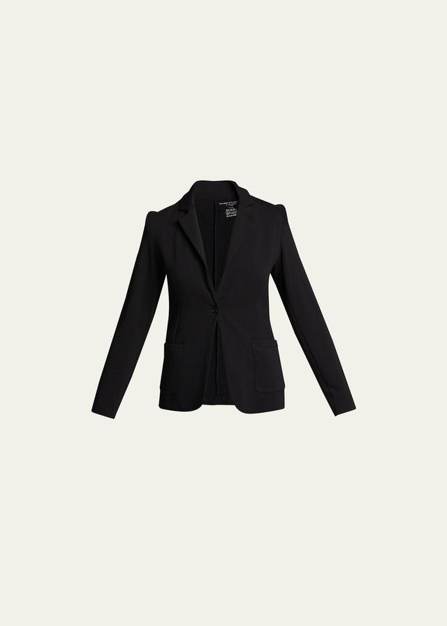 Womens French Terry Single-Button Blazer Product Image