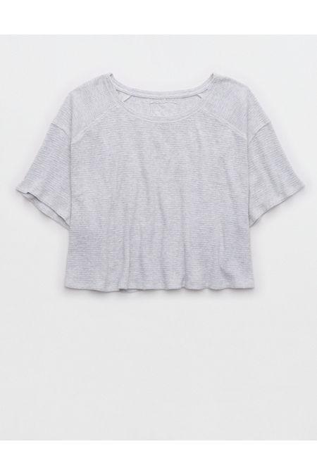 Aerie Cropped Waffle T-Shirt Women's Product Image