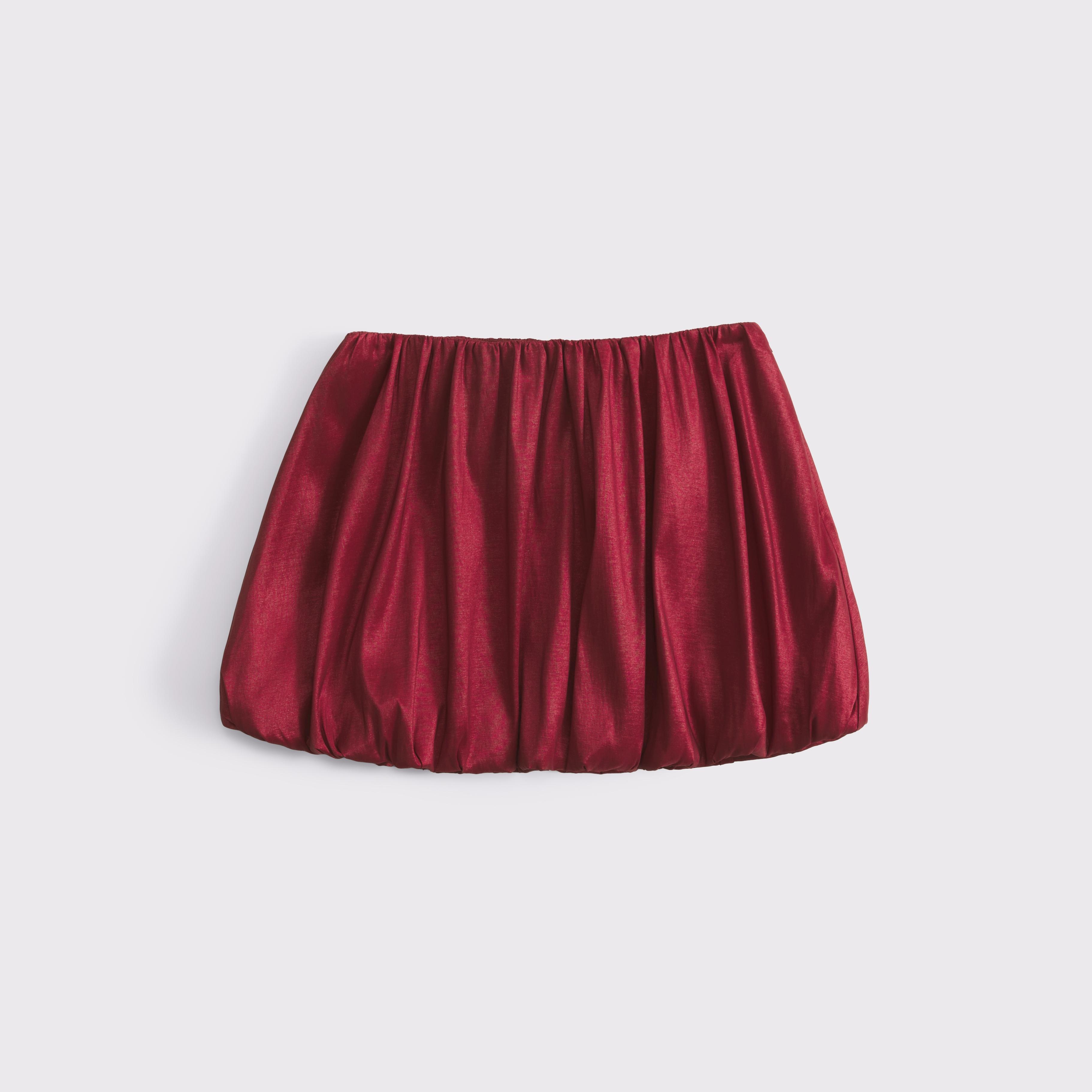 Mid Rise Bubble Hem Mini Skort Product Image