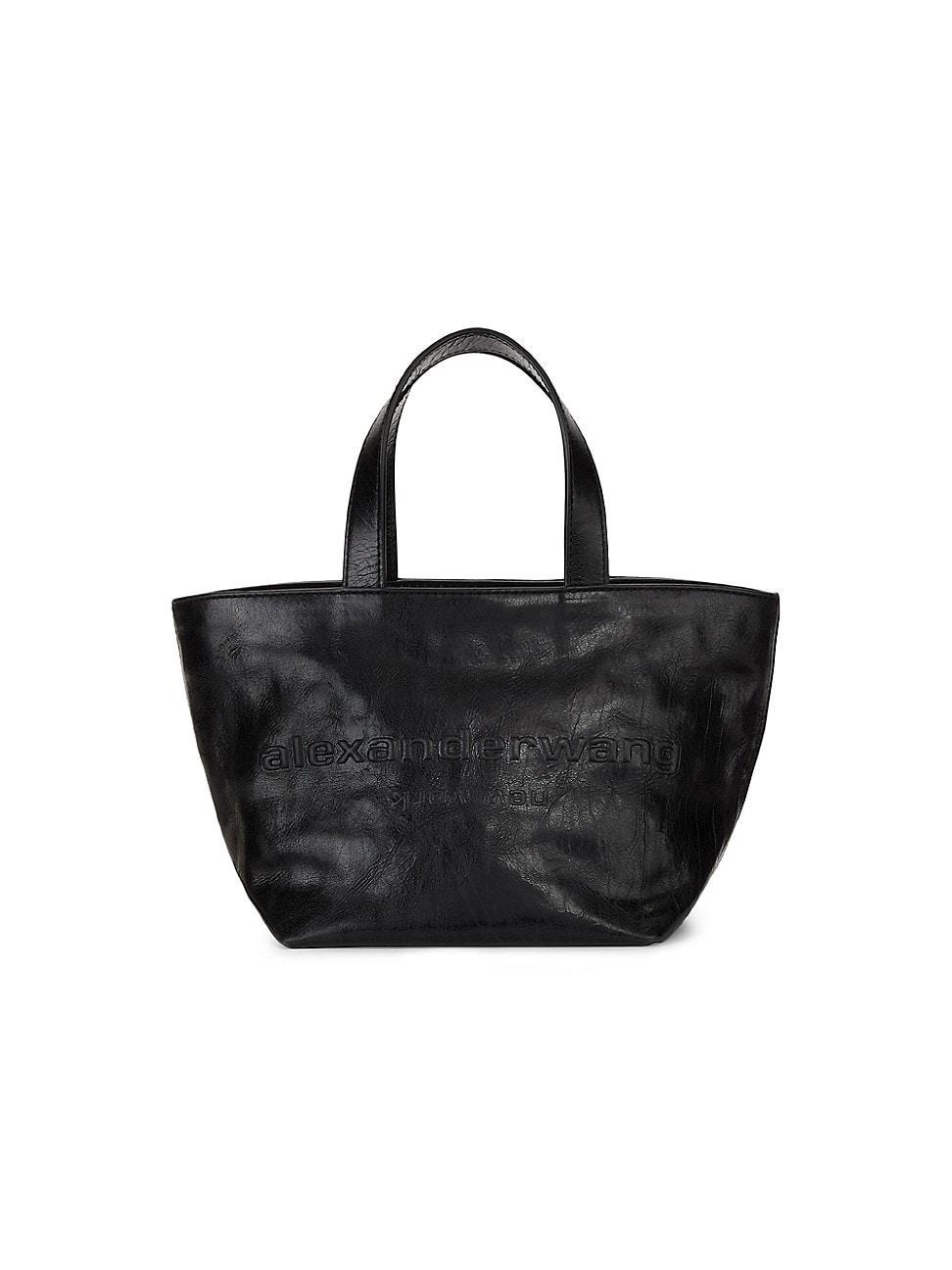 Womens Mini Crackle Patent Leather Tote Bag Product Image