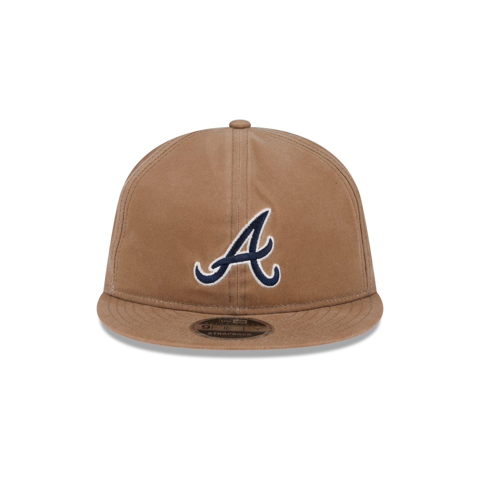 Atlanta Braves Khaki Retro Crown 9FIFTY Adjustable Hat Male Product Image