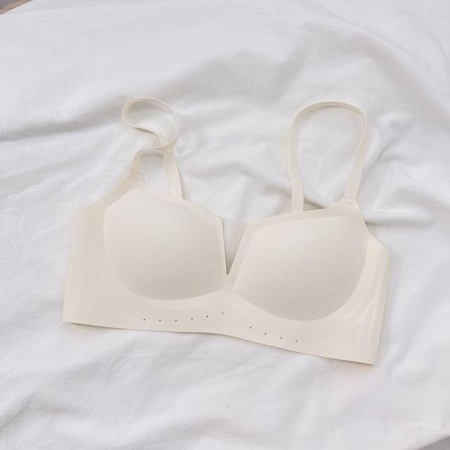 Plain Mesh Panel Seamless Wireless Bra Product Image