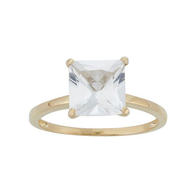 Designs by Gioelli Lab-Created White Sapphire 10k Gold Ring, Womens Product Image