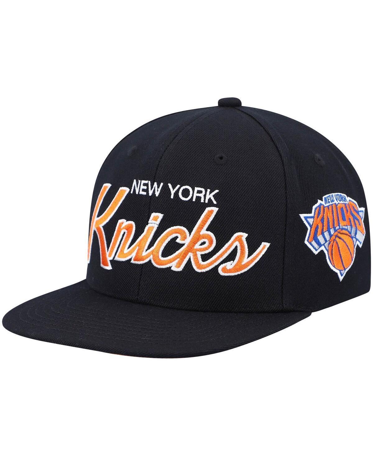 Mens Mitchell & Ness New York Knicks Hardwood Classics Script 2.0 Snapback Hat Product Image