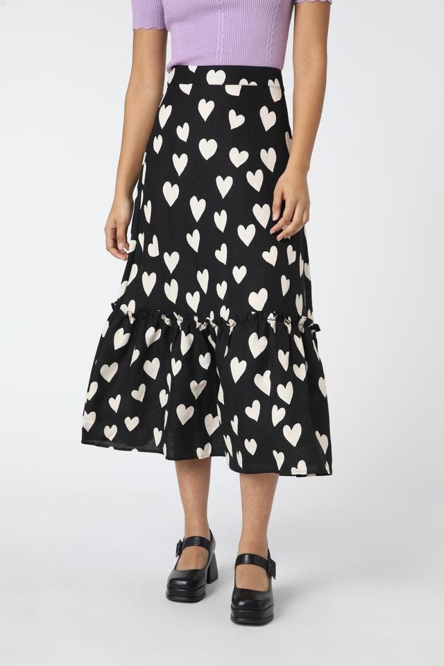 Love Hearts Midi Skirt Product Image