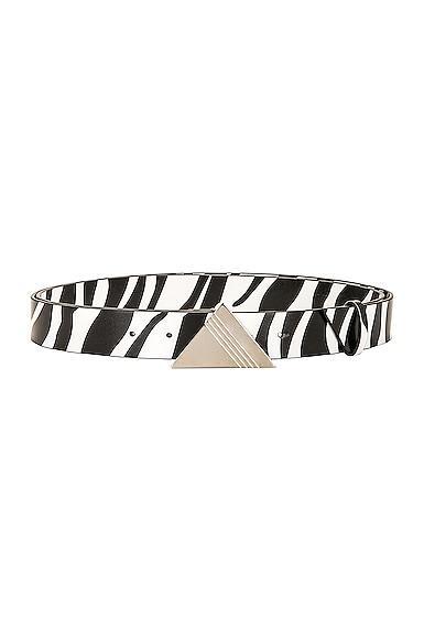 THE ATTICO Zebra Belt in White Product Image