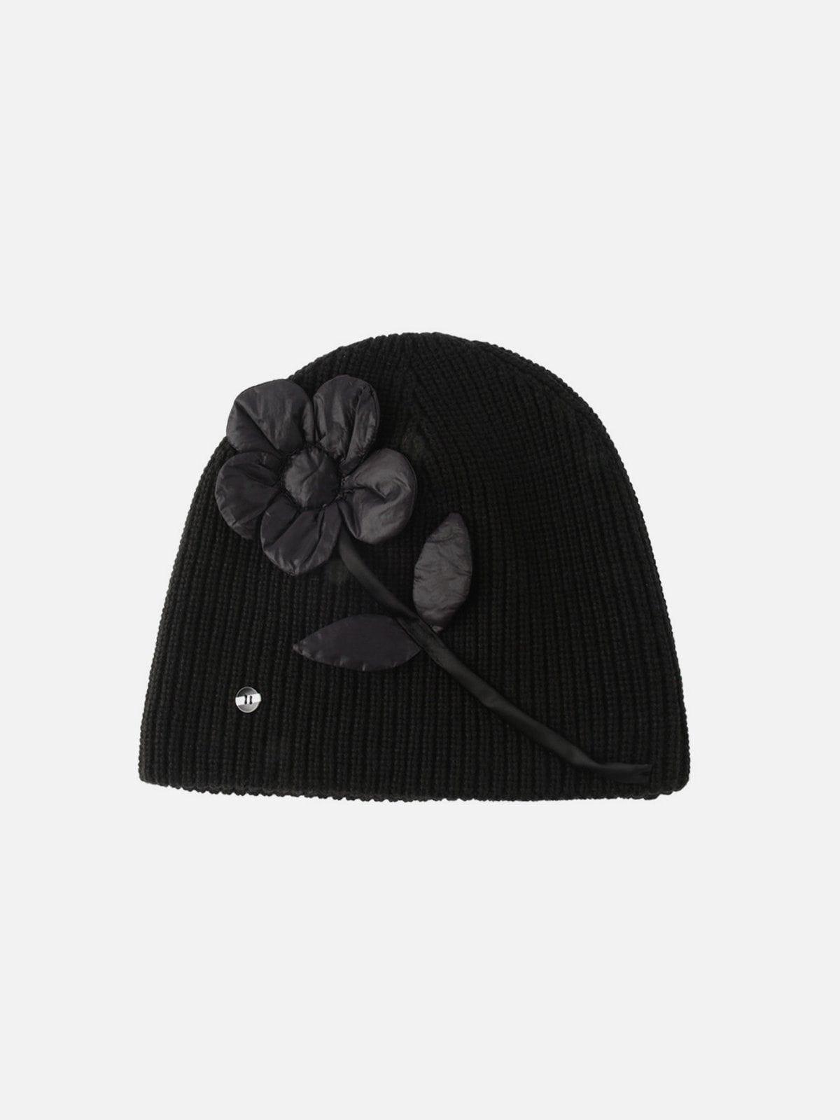 3D Flower Knit Bucket Hat Product Image