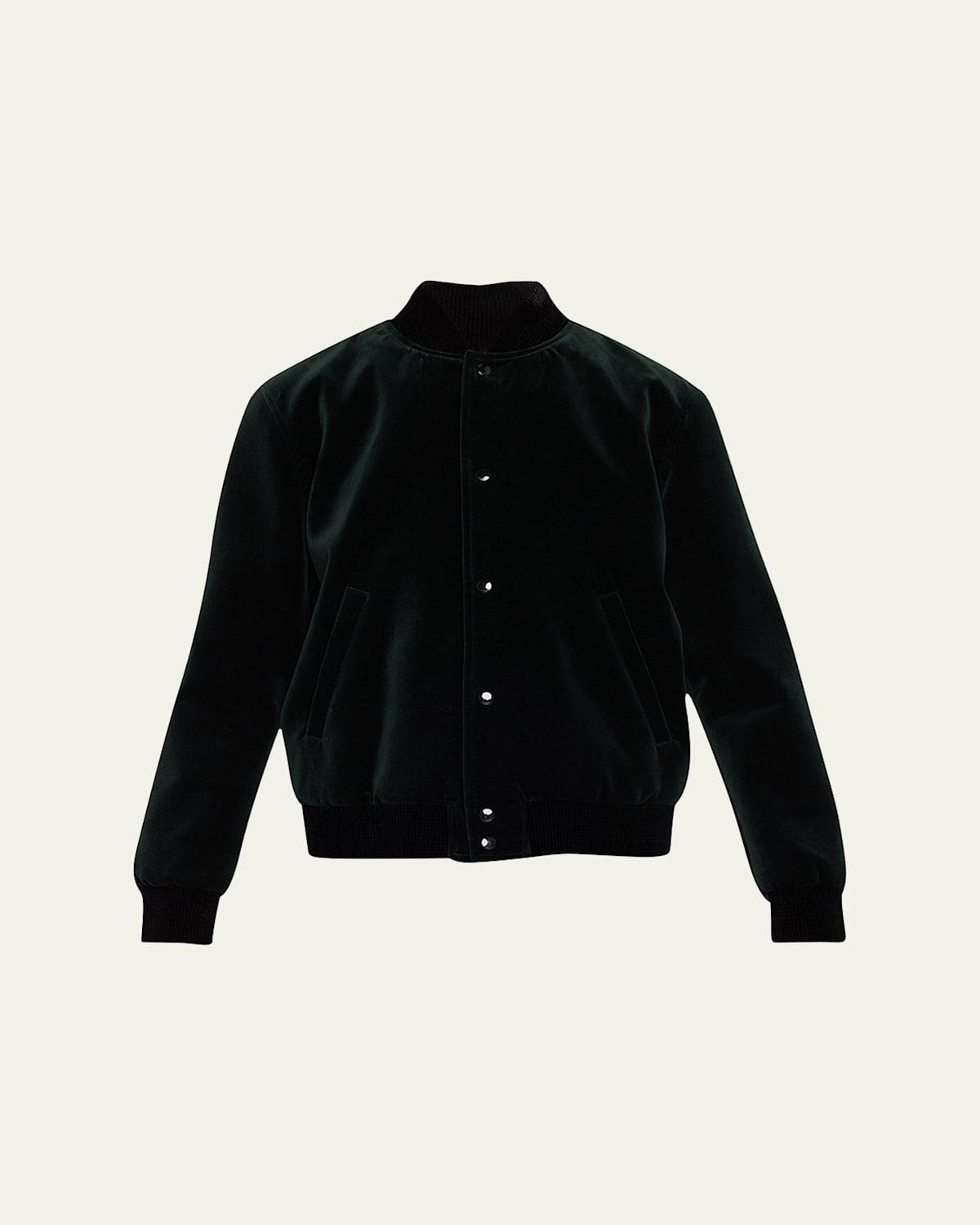 Mens Velvet Logo Teddy Jacket Product Image