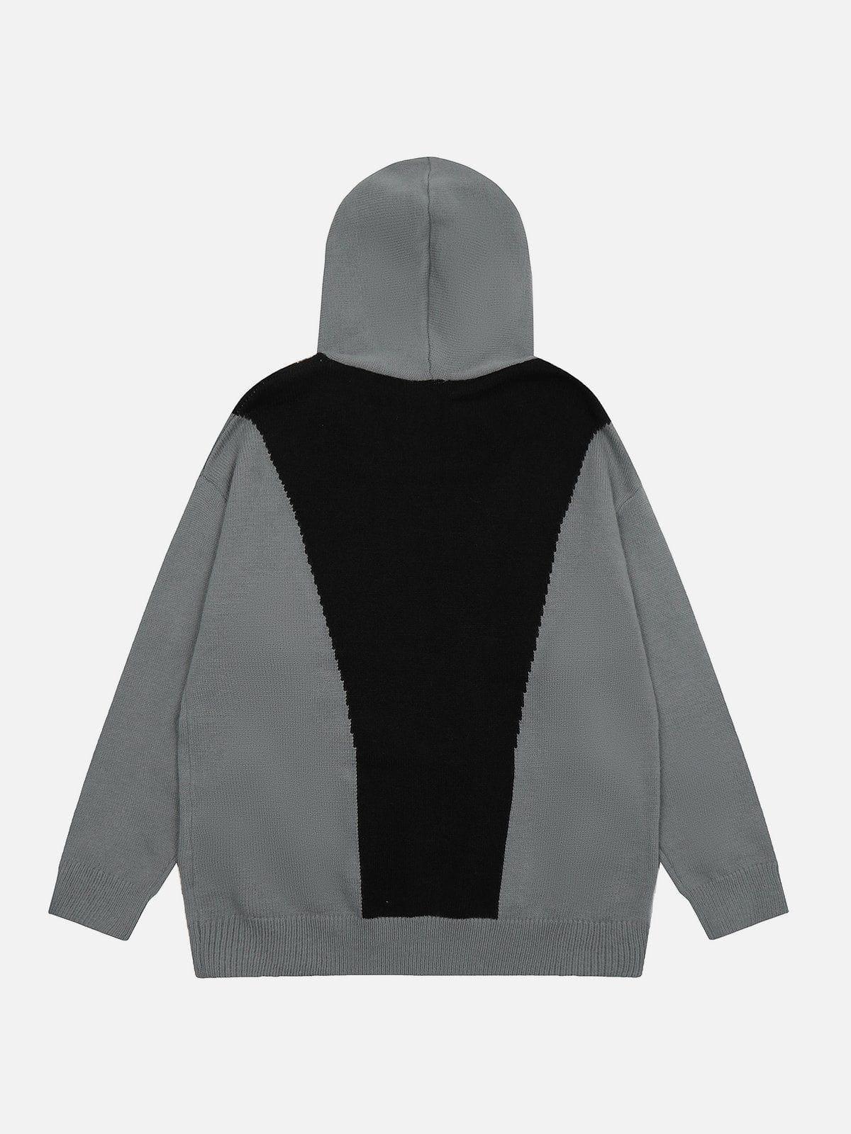 Aelfric Eden Patchwork Knit Zip Up Hoodie Product Image