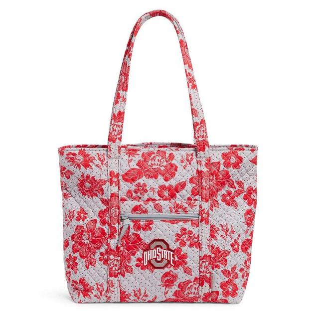 Vera Bradley Collegiate Tote Bag Women in Gray/Red Rain Garden with The Ohio State University Logo Product Image