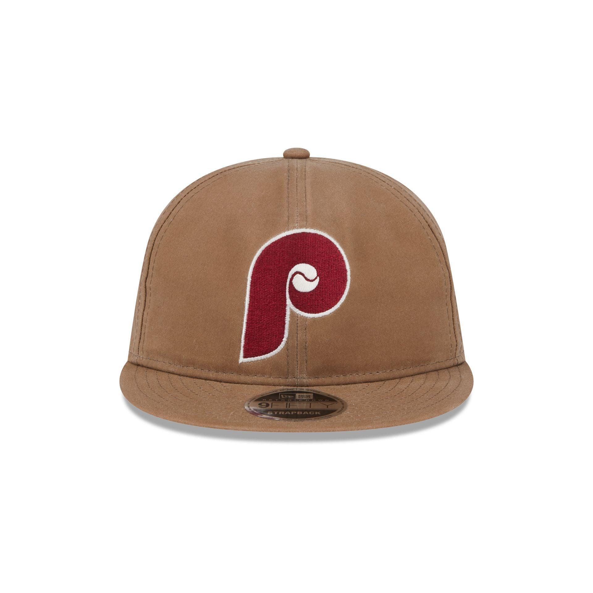 Philadelphia Phillies Khaki Retro Crown 9FIFTY Adjustable Hat Male Product Image