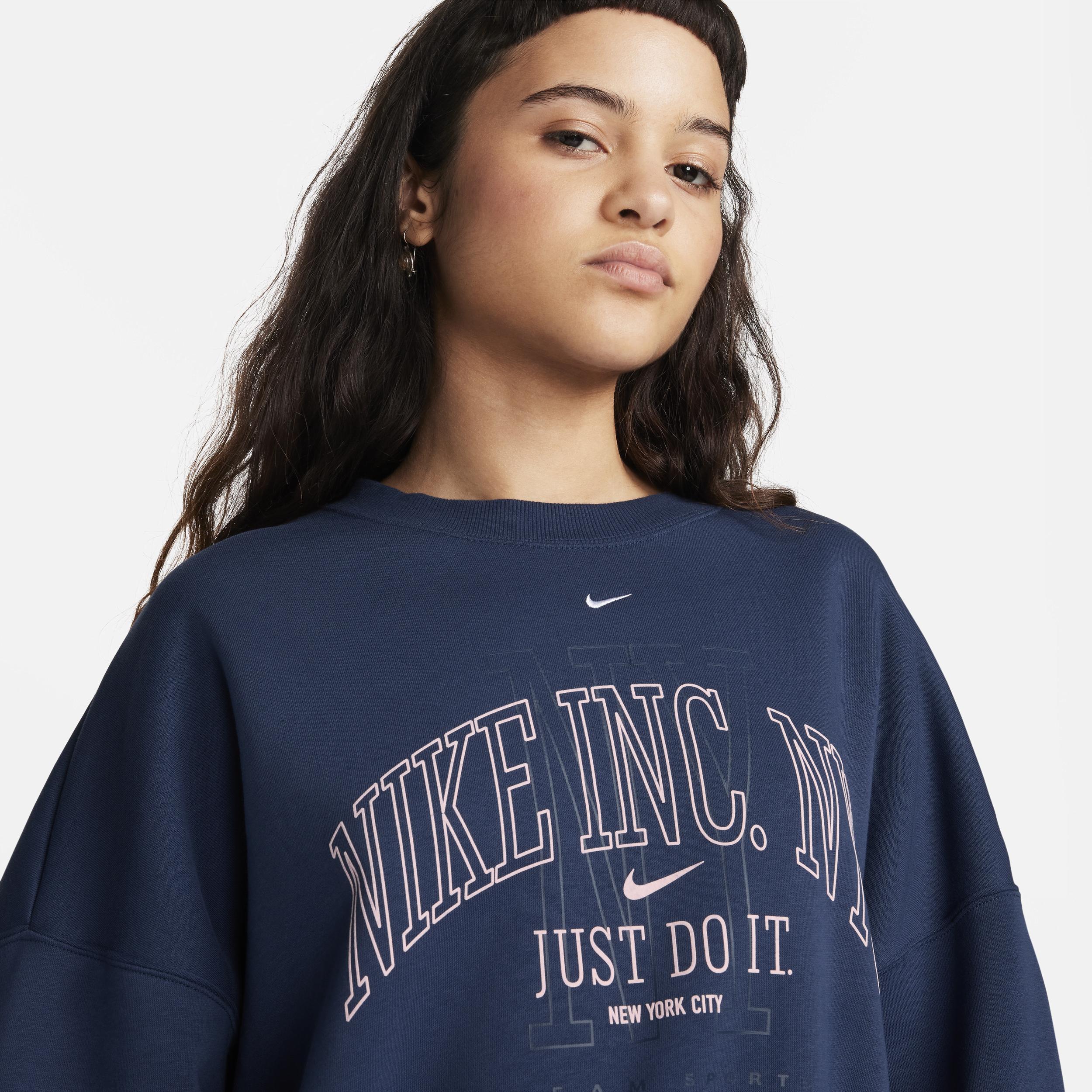 Women's Nike Sportswear Phoenix Fleece Over-Oversized Crew-Neck Graphic Sweatshirt Product Image