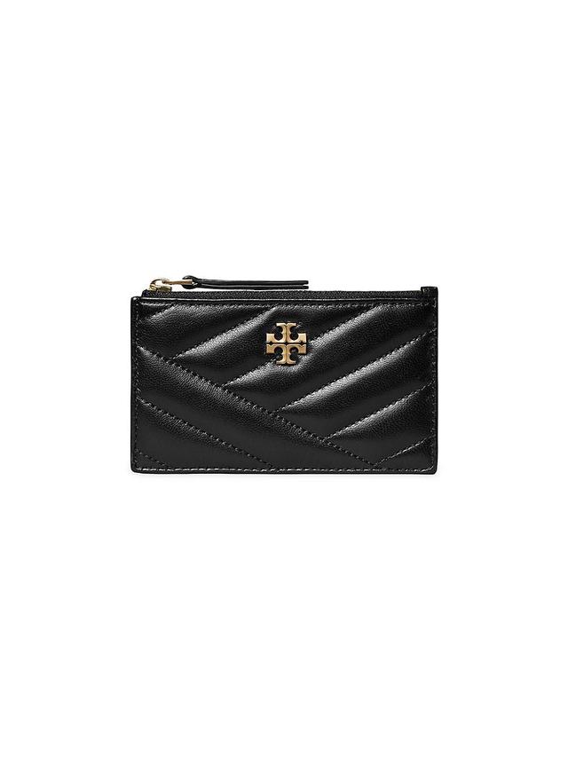 Womens Kira Chevron Leather Card Case Product Image