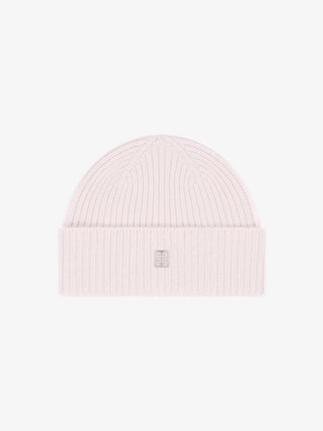 Ribbed beanie in wool and cashmere Product Image