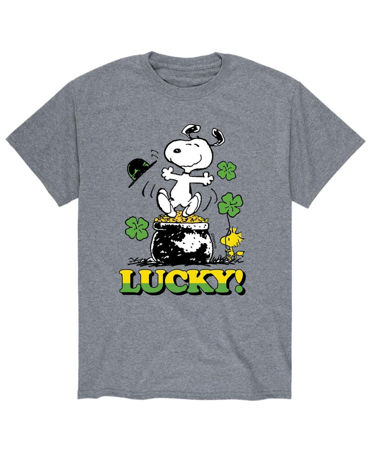 Mens Peanuts Snoopy Lucky Pot O Gold Tee Red Product Image