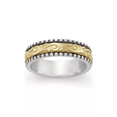 Beaded Scrolled Wedding Ring Product Image