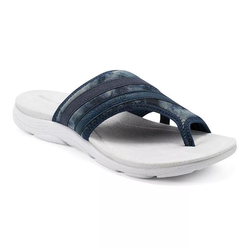 Easy Spirit Lola Womens Thong Sandals Blue Tie Dye Product Image