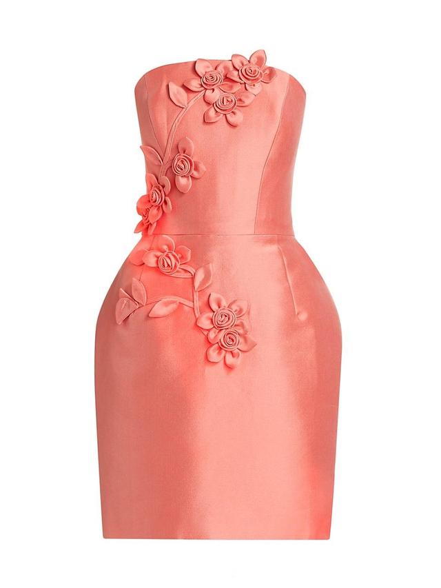 Womens Flower Strapless Minidress Product Image