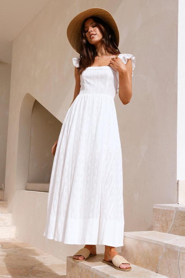 Salty Air Maxi Dress White Product Image