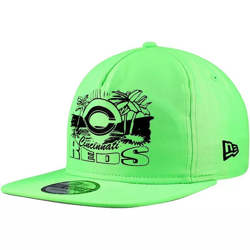 Mens New Era Green Cincinnati Reds Neon Golfer Snapback Hat Product Image