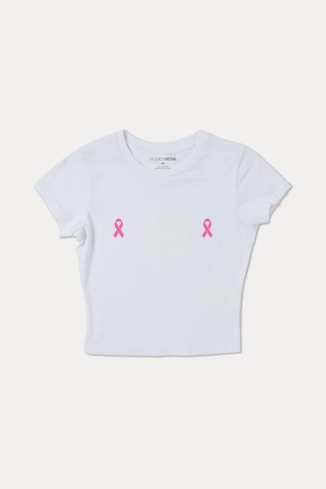 Think Pink Breast Cancer Awareness Tee - White Product Image