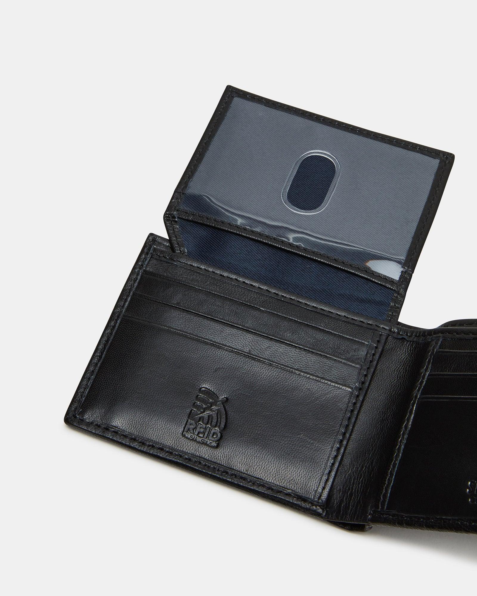 MEN'S BIFOLD LEATHER WALLET BLACK Male Product Image